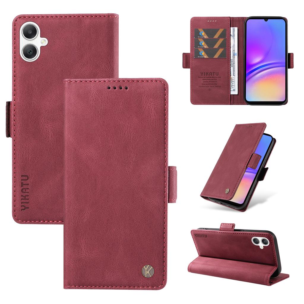 For Samsung Galaxy A07 4G/A06 5G/A06 4G Leather Case YIKATU YK-005 Skin-touch Feeling Wallet Phone Cover
