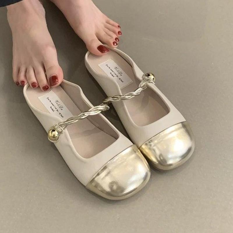 

Балетки Женские Тапочки Весенние Повседневные Мюли Туфли Платье Уютные Женские Сандалии 2025 Новый Тренд Дизайнерские Роскошные Chaussures Femme 40 абрикосовый