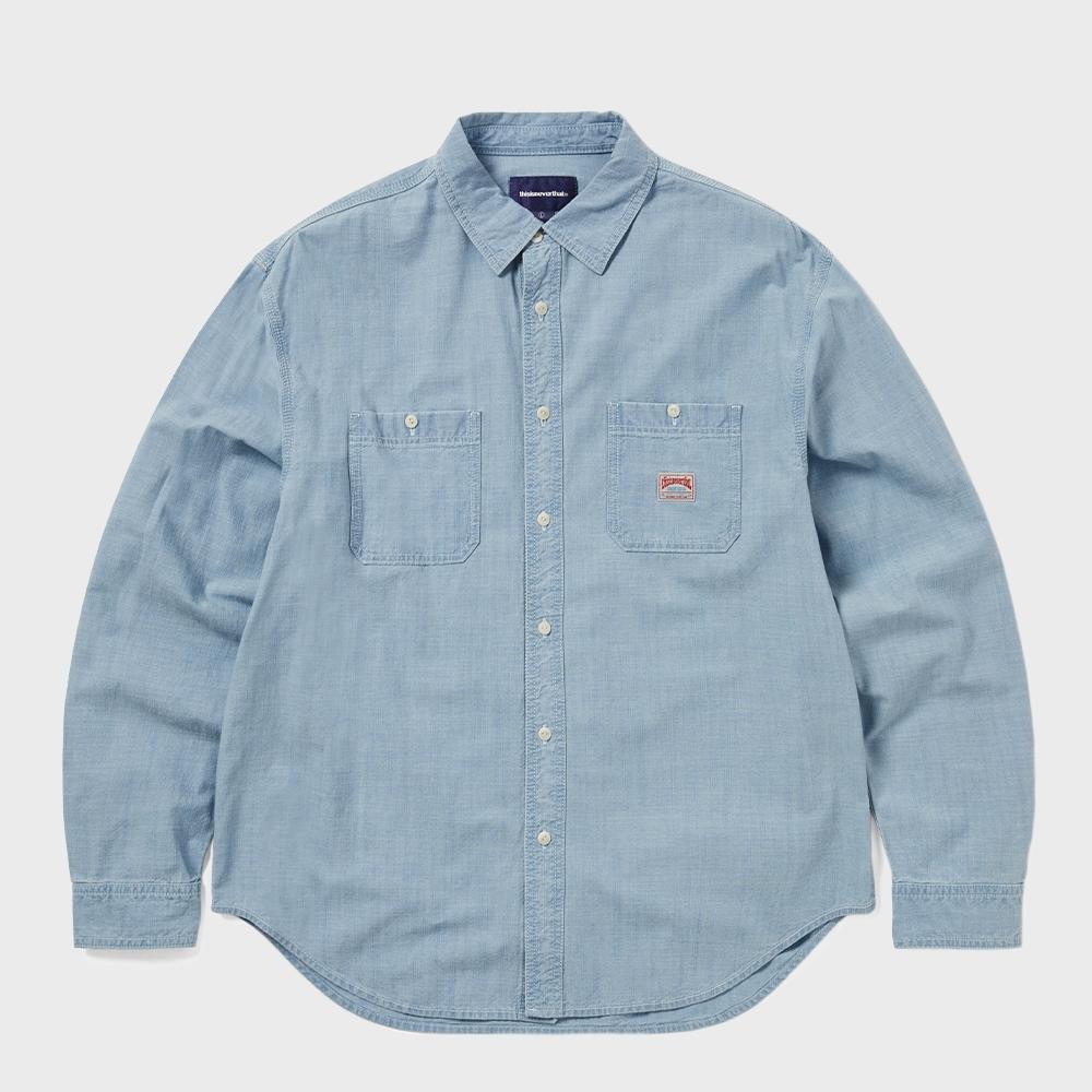 Эта Синяя Рубашка Из Шамбре Никогда Не Бывает Такой XL
