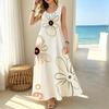 Women’s Sleeveless Maxi Dress Loose Flowy Lightweight Breathable Beachwear,Summer Casual Outfit for Daily Walks,Beach Trips,Commute