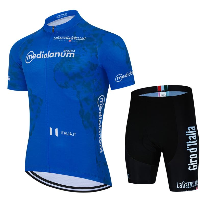 

2025 Italy Tour D ITALIA Team Cycling Sets Man Blue Bike Uniform Summer Cycling Jersey Set Road Bicycle Jerseys MTB Bicycle Wear Asian size-S