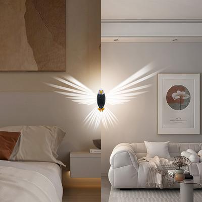 3D nástěnná lampa Eagle Shape Projector Moderní kreativní atmosféra Lampa Světlo 3D tisk Body Animal Lighting Luster Halloween Vánoce