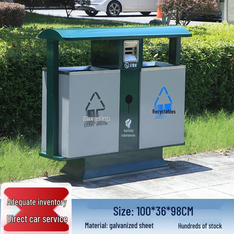 Vintage Outdoor High-End Trash Can for Parks, Hotels, and Antique-Style Communities