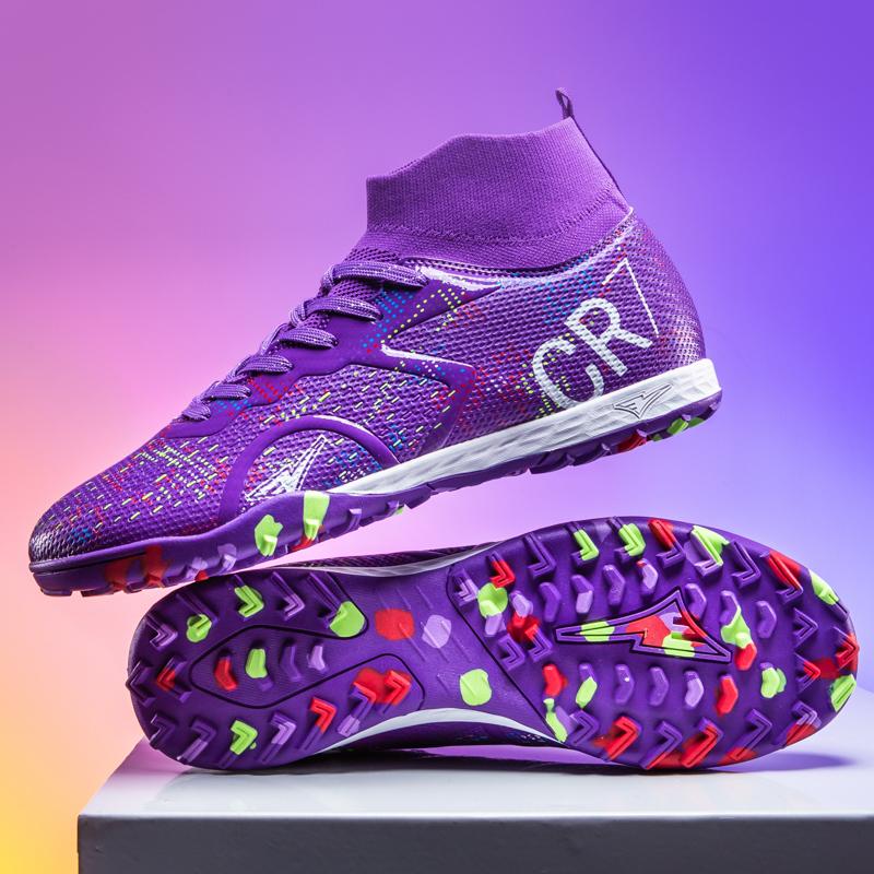 New Low Top Student Football Shoes with Long And Broken Pins for Professional  Training And Matches Youth Sports Shoes CR7