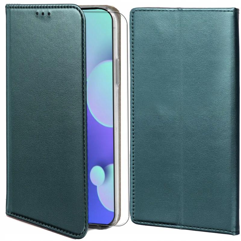 Flip Case for Samsung A50 Green + 9H GLASS
