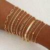 Set di Braccialetti a Catena Ossa di Serpente in Metallo Retrò con Chiusura OT per Donna - Stile Hip Hop Europeo e Americano