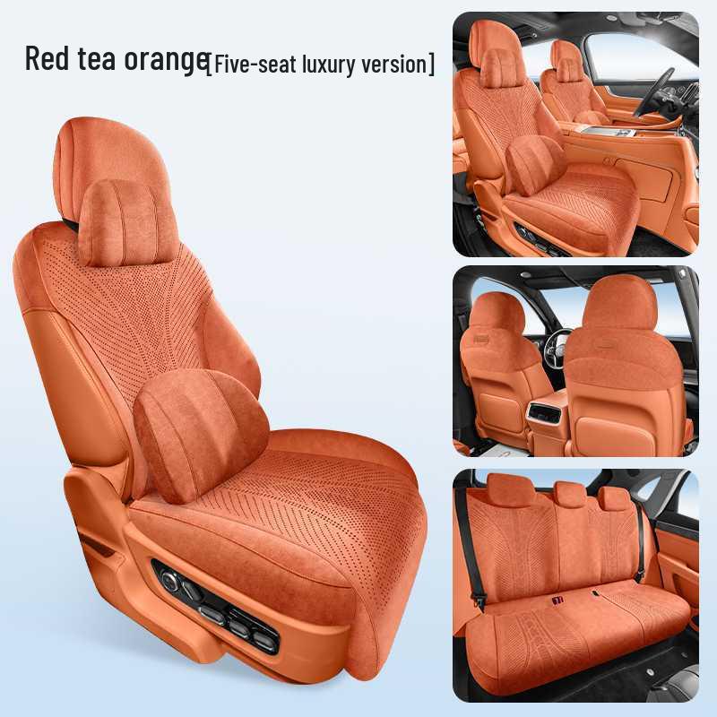 AITO M9 Uniwersalna Poduszka na Fotel Samochodowy - Pokrowiec Półotaczający z Zamszu na Cztery Pory Roku