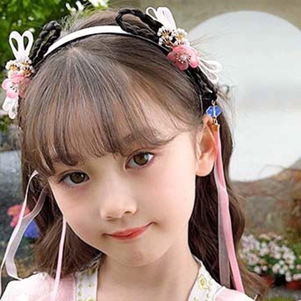 Tassel Butterfly Ribbon Headband Chinese Style Hair Bands for Children Gifts