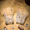 280ml/310ml/320ml Wine Cups Glass Ice Cracked Glasses Iceberg Whiskey Cup Spirits Glass Water Cup Creative Beer Glass Drinkware