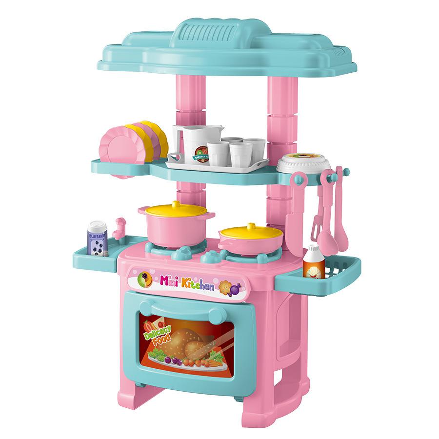 Simulation Girl Interactive Cooking Cooking Stove Tableware Play House Kitchen Toy Set