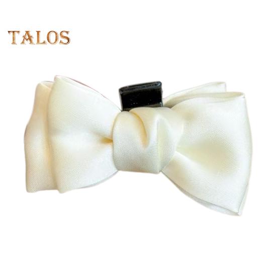 

Жіноча шпилька з гладким атласним бантом Декор Протиковзкі зуби Заколка для волосся Бічна чубчик Маленька шпилька Аксесуари для волосся бежевий