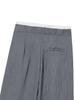 THE GREEN LAB Double Waist Stripe Slacks [Gray]