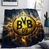 1PC Borussia Patterned Flannel Blanket Suitable For All Seasons for Home Decor Warmth and Comfort Gifts Holiday Present