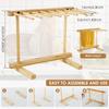 Pasta Drying Rack with 8 Bars Wooden Noodle Drying Rack Detachable Pasta Dryer Stand Portable Noodle Hanging Rack Household