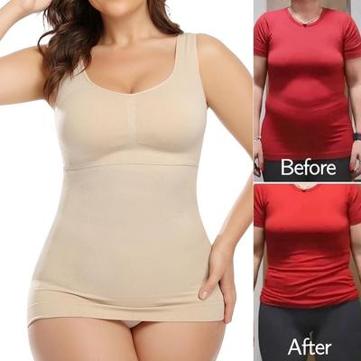 Shapewear für Frauen in Übergröße, Bauchkontrolle, Formwäsche, integrierter BH, formende Tank-Tops, schlankmachender Body Shaper, Kompressionsunterwäsche