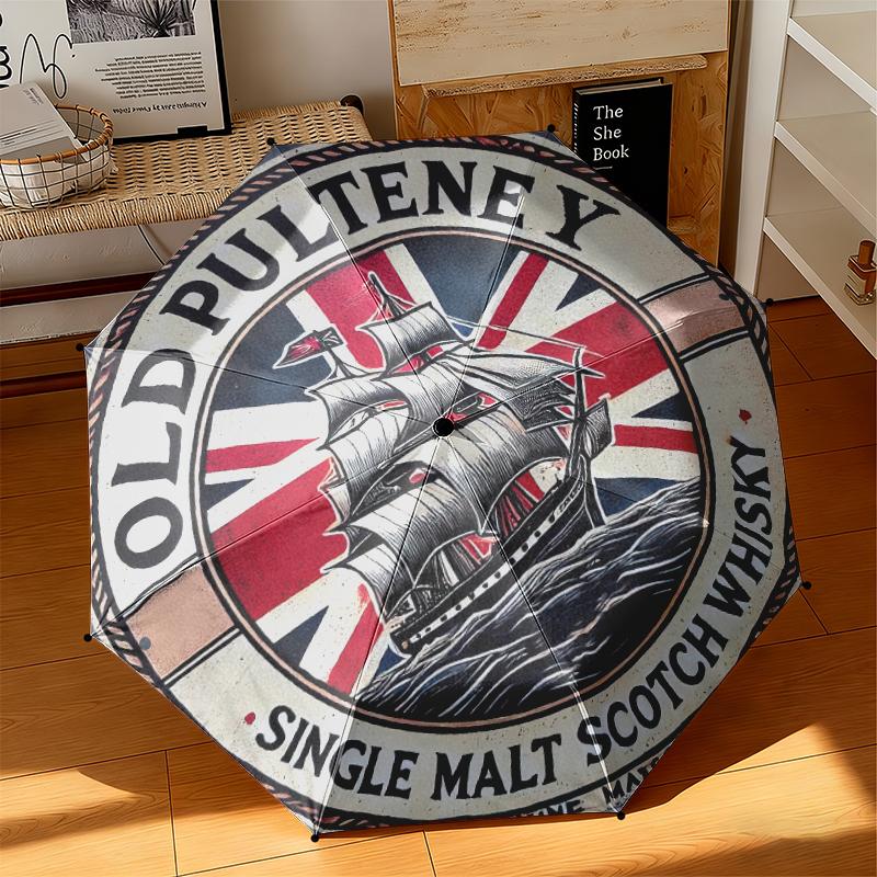 1 pz Impero Britannico Londra Inghilterra Ombrello Portatile Pieghevole Struttura a Ossa Forate Telaio in Ferro Ombrello da Esterno per la Casa