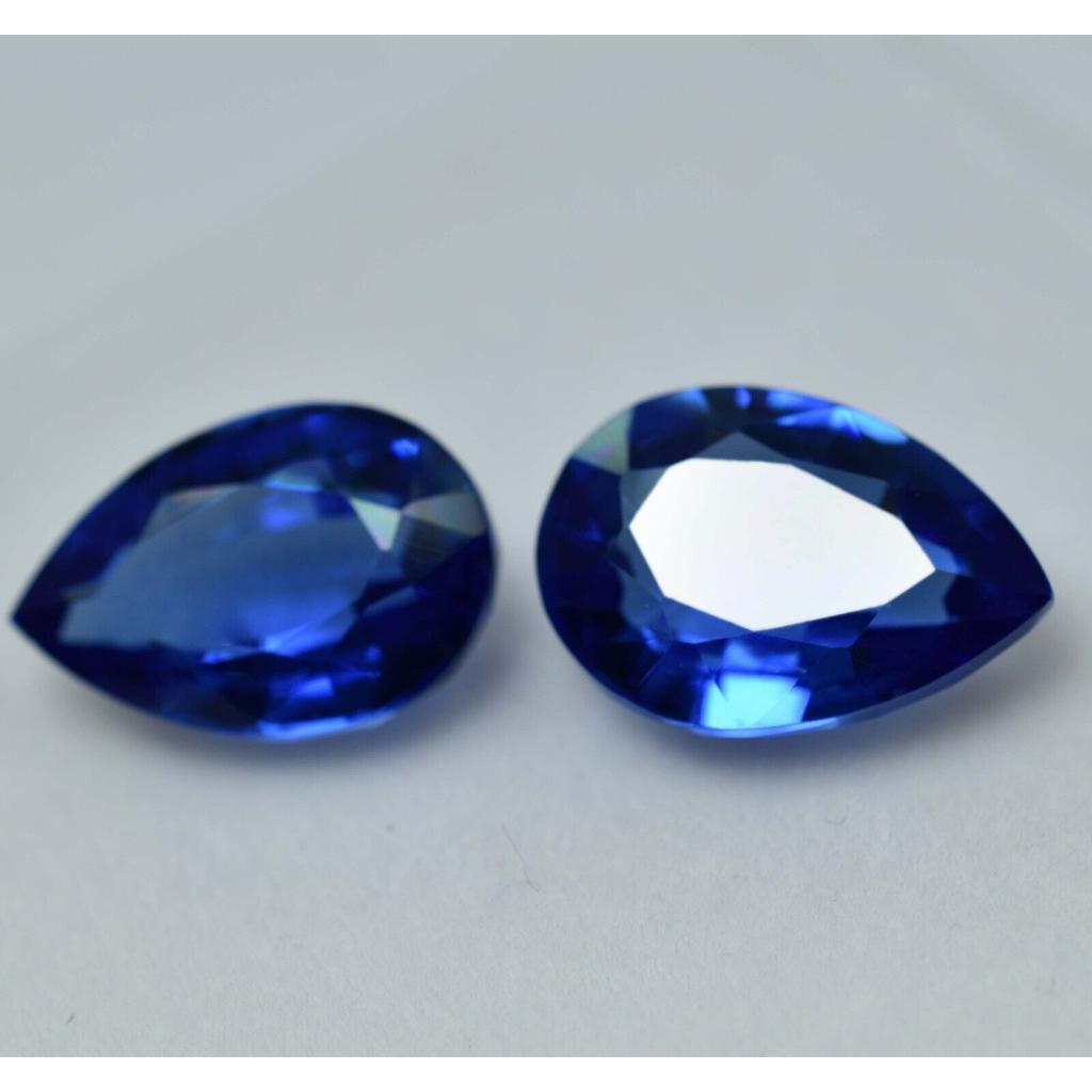 Natural Blue Tanzanite Loose Gemstone 10ct Pear Cut Pair for Jewelry for Jewelry Making and Crafts