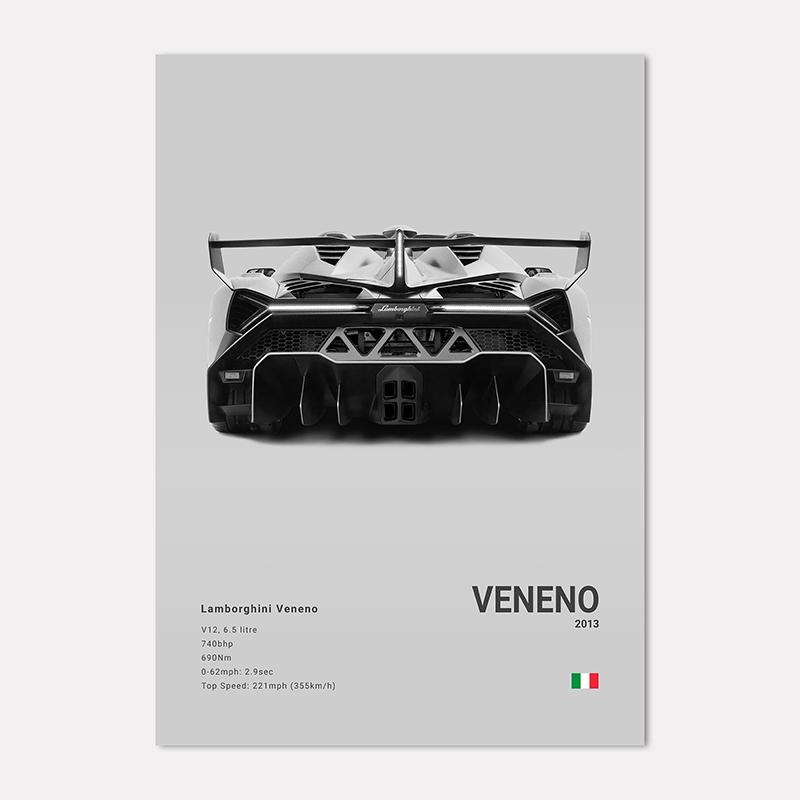 Famous Cars LP 640 Canvas Wall Art Print Poster Aventador URUS VENENO Decoration Mural Modern Home Decor Birthday Gift Unframed