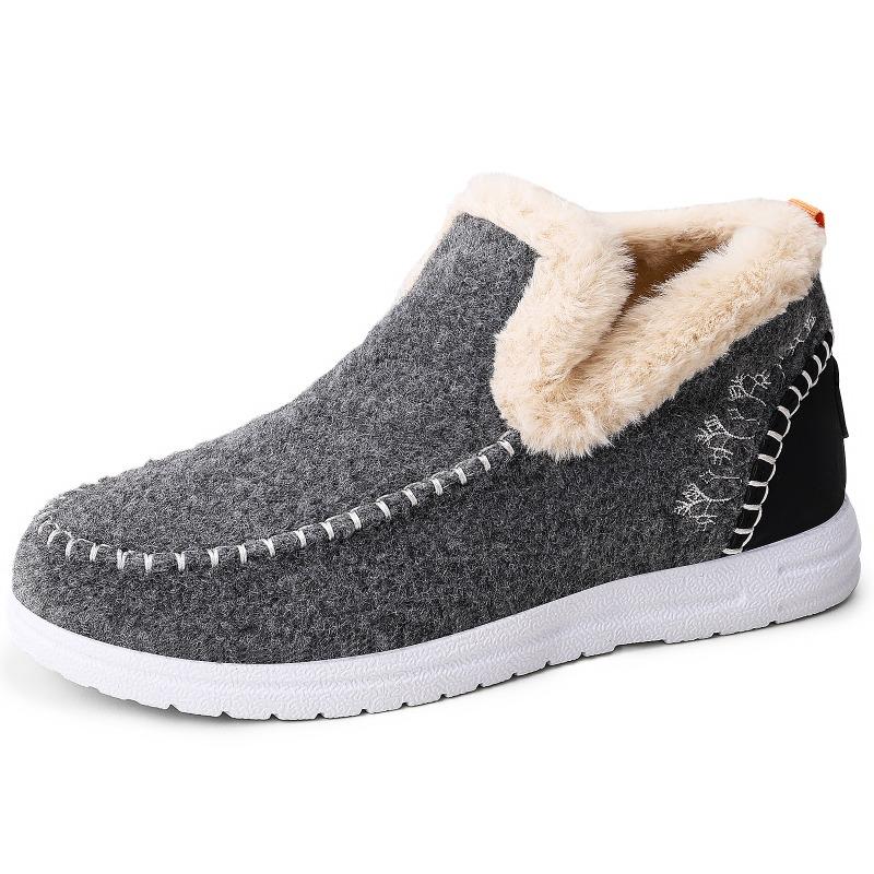 Cotton shoes new thermal shoes children's models fleece thickened snow boots cold-proof women's shoes lightweight and simple cotton boots