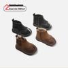 Toddler Autumn/Winter Martin Boots: Velvet-Lined Leather Short Boots for Boys & Girls