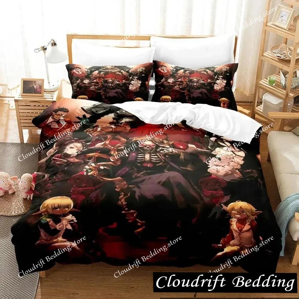 3D Print Anime OVERLORD Bedding Set Duvet Cover Bed Set Quilt Cover Pillowcase Comforter King Queen Size Boys Adult Bedding Set