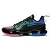 Li Ning Yushuai Evolution Low Textil, TPU Abriebfest Atmungsaktiv Niedrig geschnitten Basketballschuhe Herren Schwarz Rosa Blau ABAS161-4