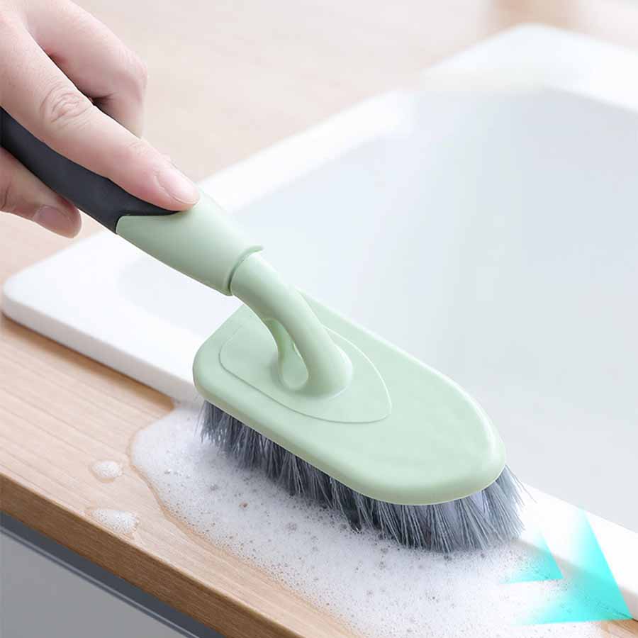 Long handled cleaning brush, floor brush, gap brush, multi-functional cleaning tool for household bathroom hard bristles 1PC