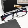 Square Frame Anti Blue Light Reading Glasses Fashionable Comfortable Unisex Classic Design 13017
