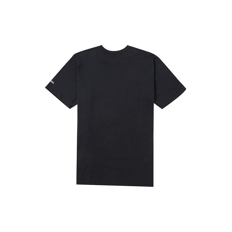 Columbia Letter Print Round Neck Quick Dry Breathable Cool Outdoor Sports Loose Casual Short Sleeve T-Shirt Unisex T-Shirt Black AE9942-010