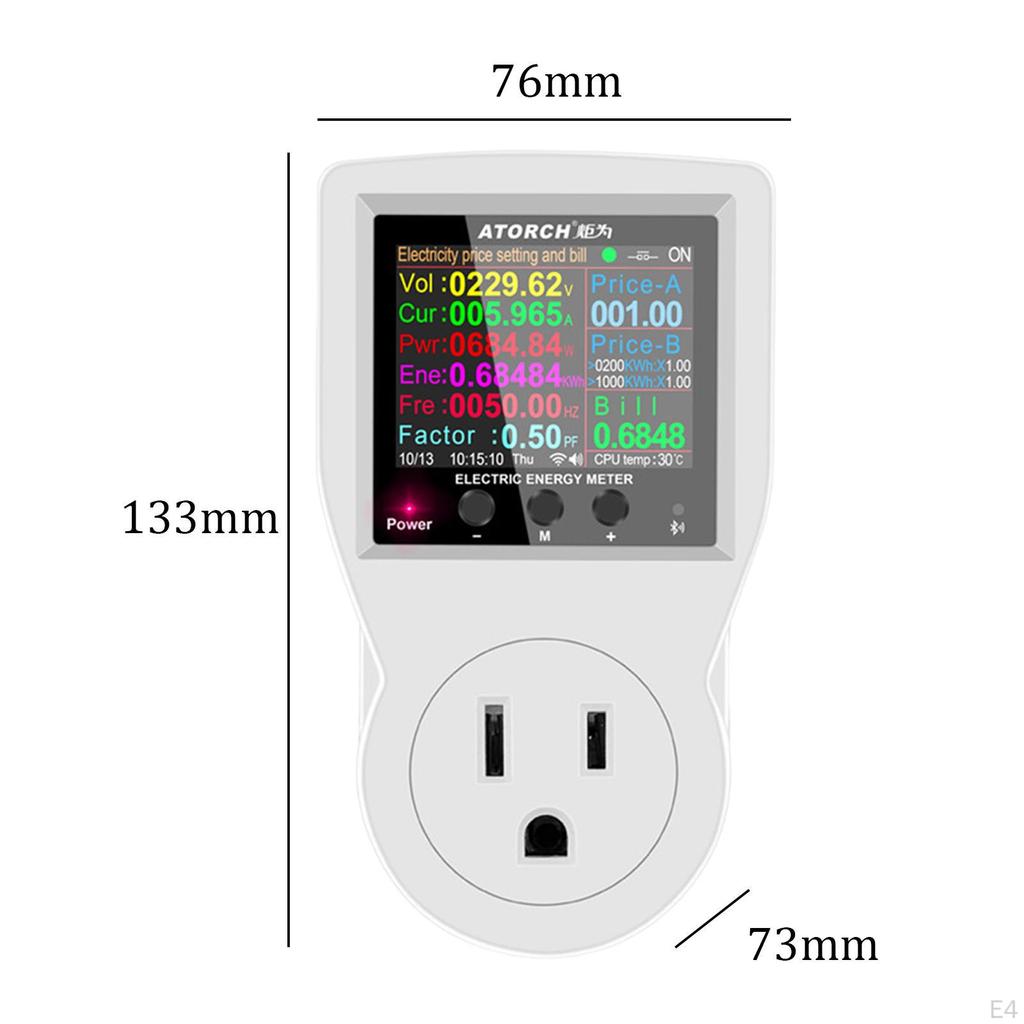 Smart Socket AU Adapter Big Screen Power Metering for Home Appliances Style A