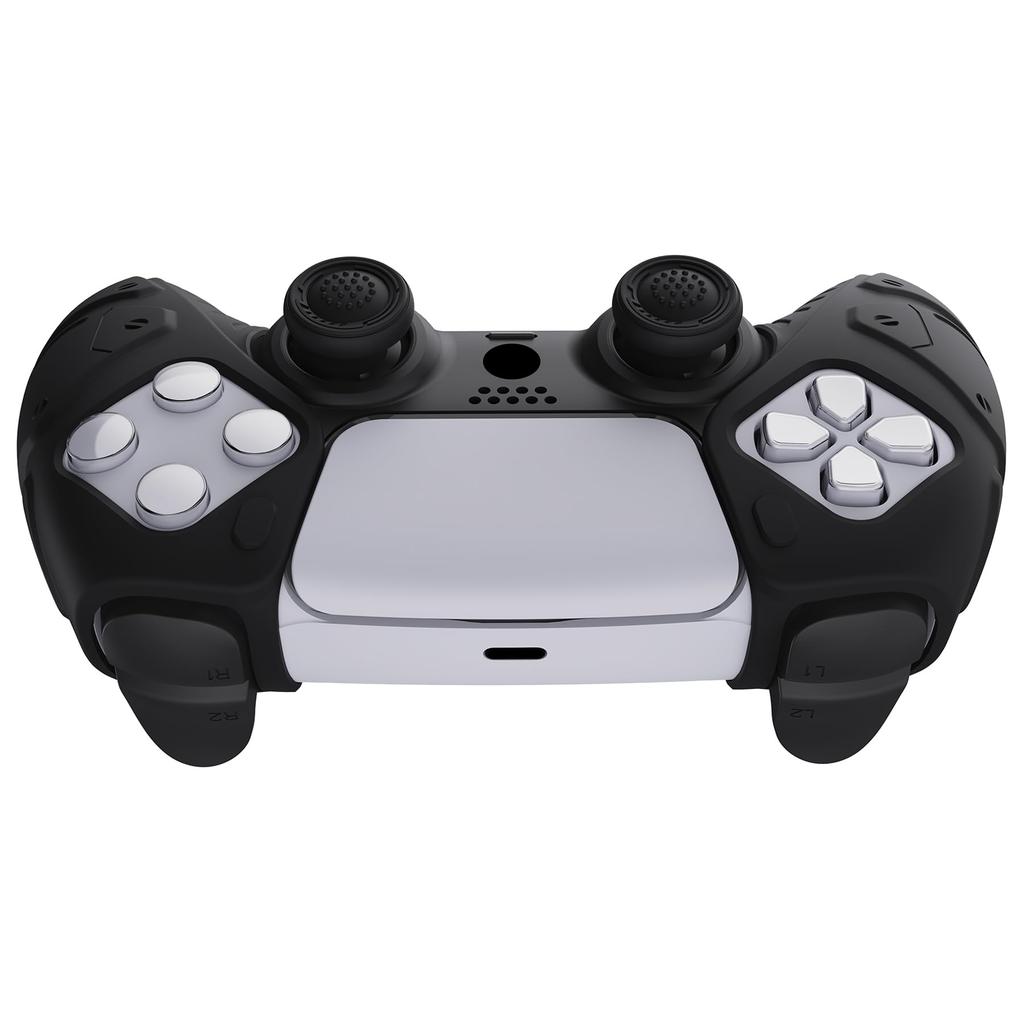 PlayVital PS5 Controller Ergonomic Soft Controller Silicone Grip Case with Thumbstick Compatible with PS5 Controller Charging Stand Edition Cover,