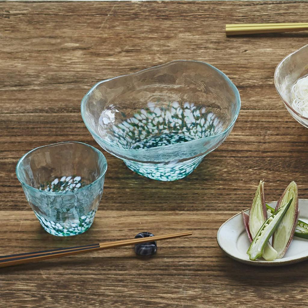 Aderia Tsugaru Mizubasho Flower Made In Gift Highball Stylish Gift for Housewarming Wedding Small Retirement Birthday F49884 Glass, Design, 175ml,