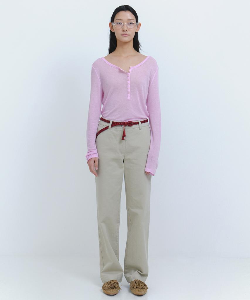 IULAI Washed Pants Light Beige
