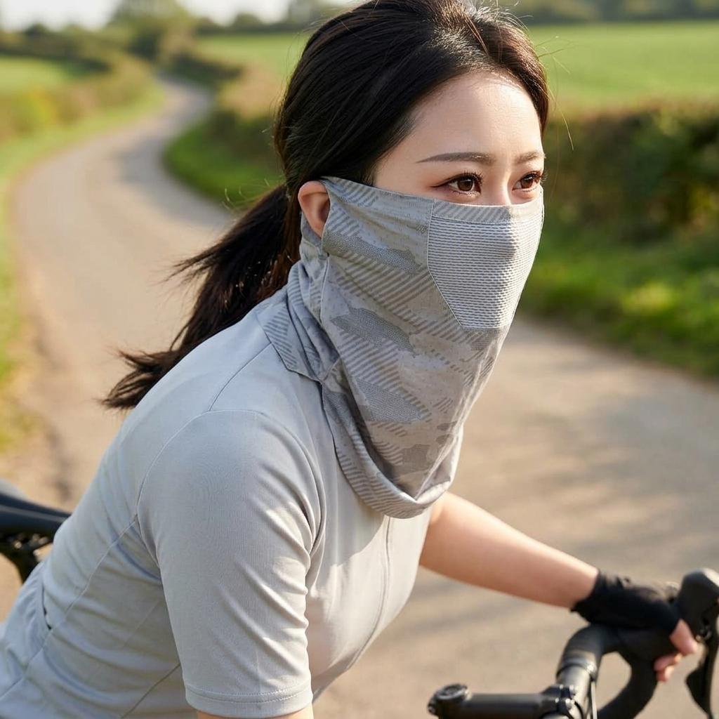 Ice Silk Sun Protections Mask Full Face UV Protections for Cycling Fishing