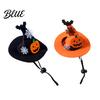 Pet Halloween Hat Dog Hat Adjustable Cat Witch Pumpkin Bat Cobweb for Small Medium Dogs Cats Holiday Costume Photo Prop Medium-sized