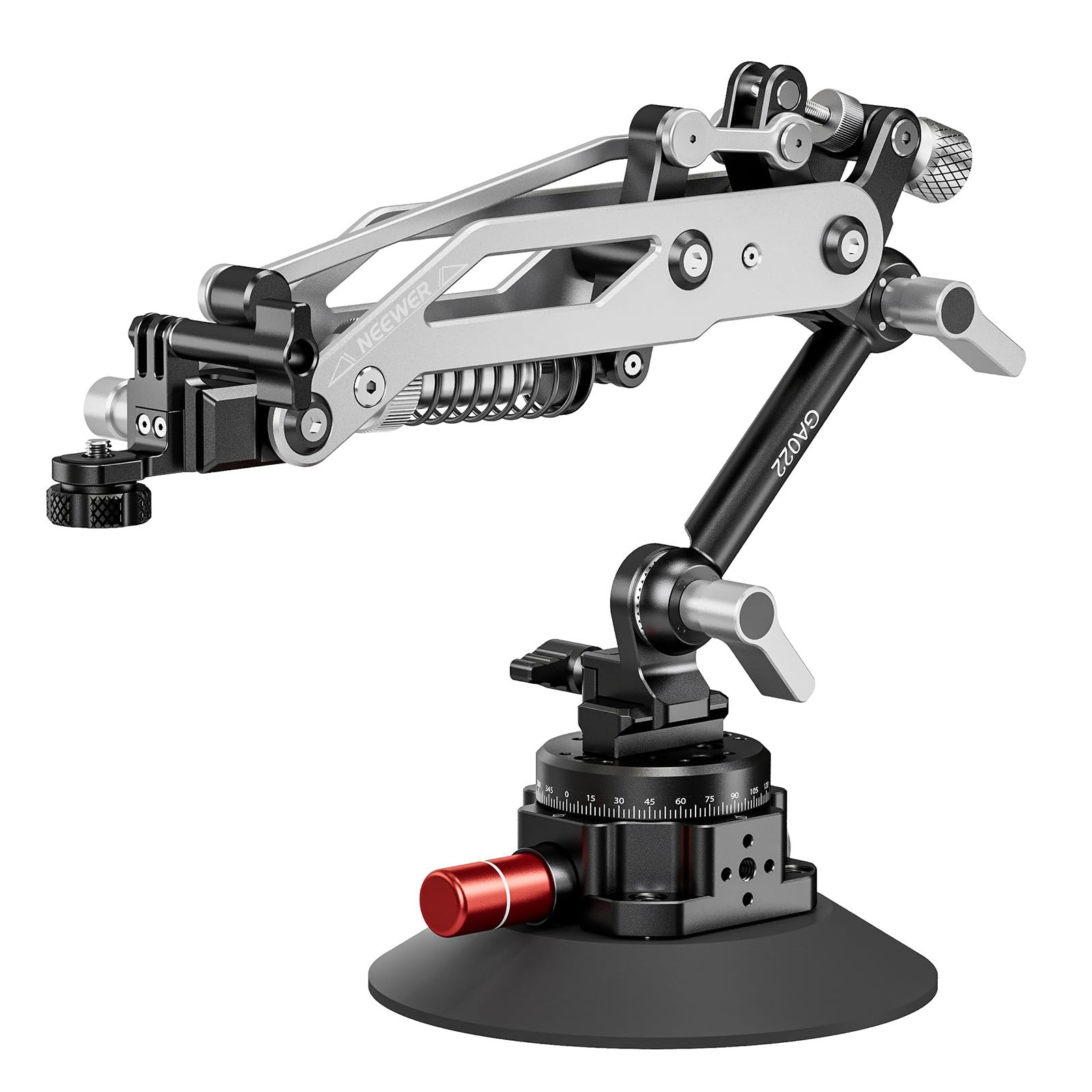 

NEEWER Hydraulic Boom Arm with Vacuum Suction Cup for Action Suction Cup Car Mount with Quick Release NATO Rail and Pan Blade Articulating Car Mount