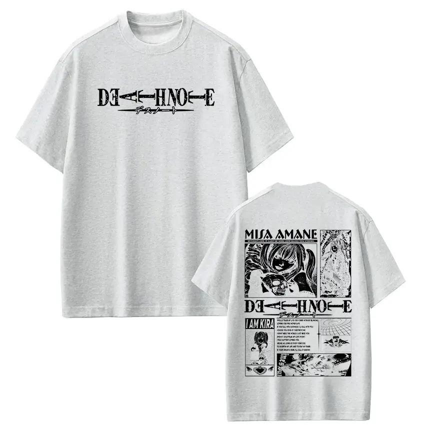 Fashion Harajuku Short Sleeve Tshirts Anime Death Note Misa AUnisexe T Shirts Unisex Women Clothing Cotton Casual Tshirt Streetwear