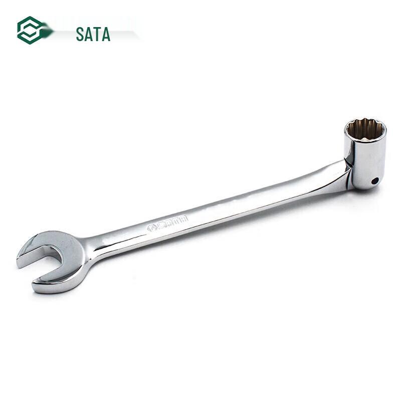 SATA Full Polished Socket Open-end Wrench 13MM