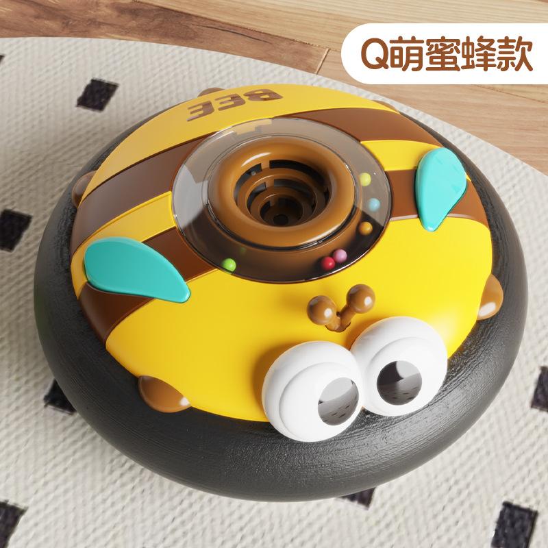 Cartoon Electric Hover Soccer Ball with LED Lights & Music Floating Air Football Indoor Parent-Child Interactive Kids Sports Toy Gift Cute little bee