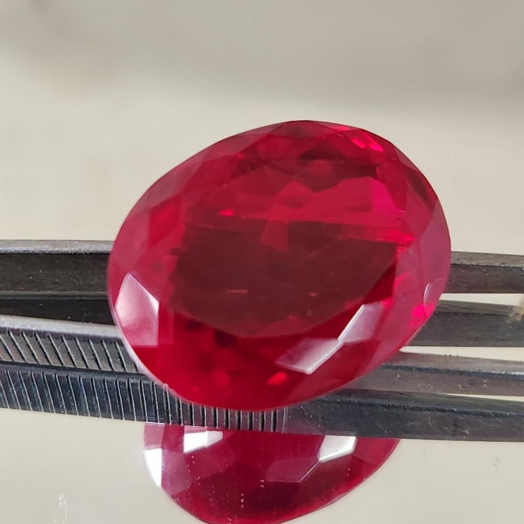 69.20 Ct Heated CERTIFIED Red Ruby Stunning Shape Oval Loose Gemstone