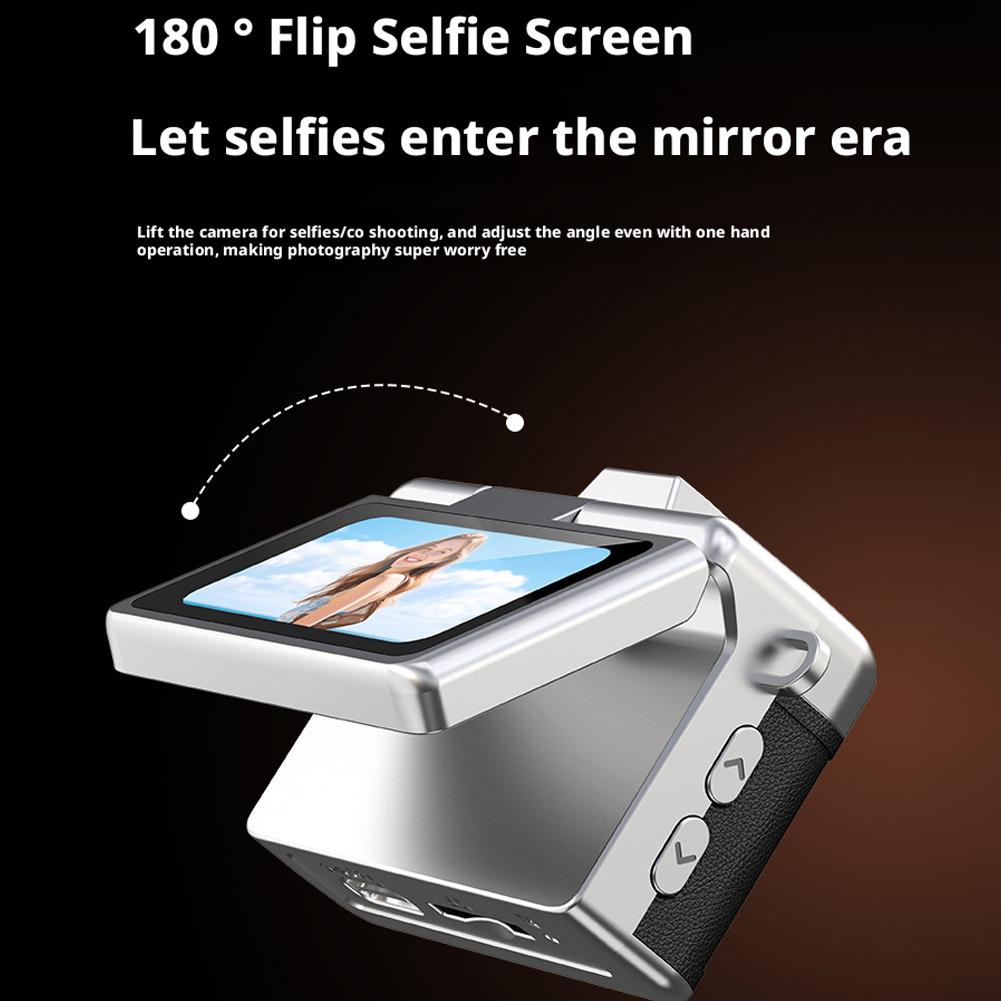 Retro Style Mini CCD Camera with 1.47 Inch Flip Screen Portable Sports Camera for Outdoor Travel Vlogging Photography Kids Gifts