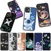 for Samsung Galaxy A25 A37 A57 A12 A14 A41 A50 A51 A70 A71 A72 A21S A04 M15 Note 20 9 8 10 Case Moon Stars Sky Astronaut Rocket