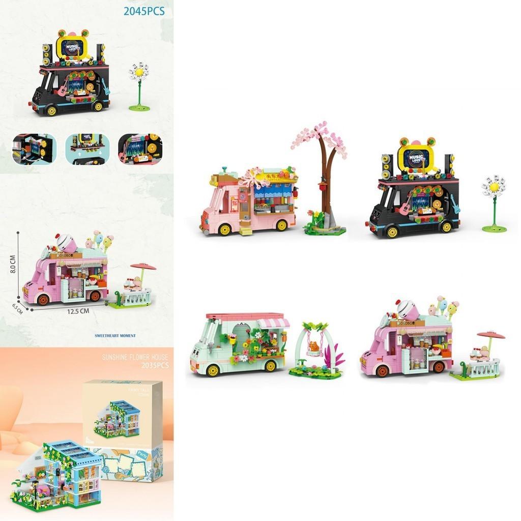 Kawiarnia Scena Uliczna Klocki Konstrukcyjne Dla Dziewczynek Plastik Materiał ABS