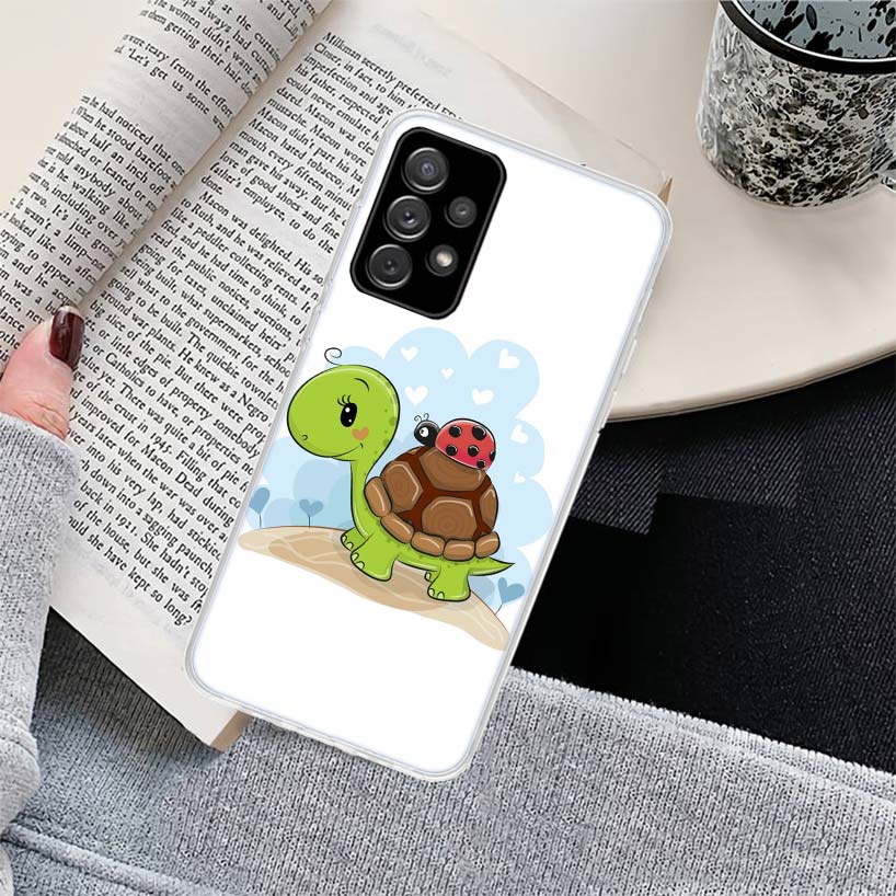 Cartoon Sea Turtle Tortoise Phone Case for Samsung Galaxy A17 A16 A15 A14 A13 A57 A56 A55 A54 A53 A37 A36 A35 A34 A33 A26 A25 A2