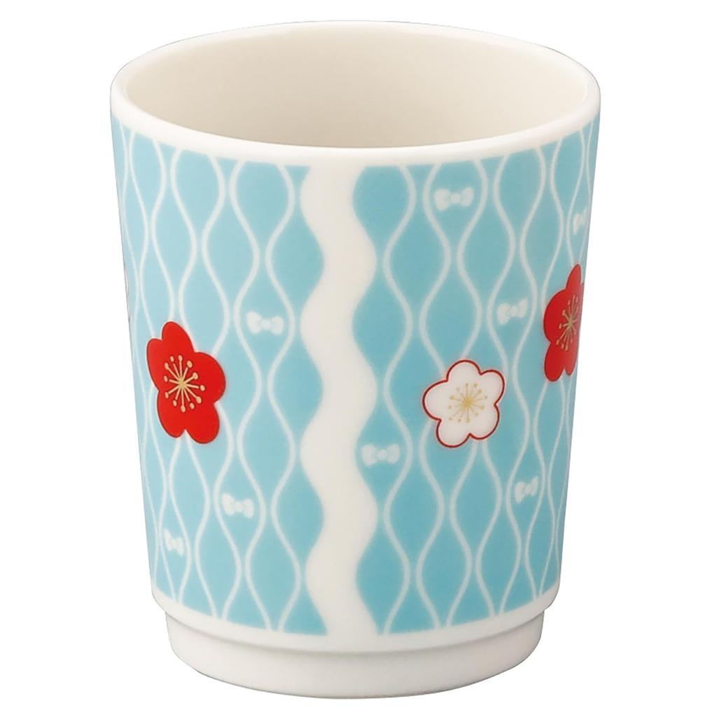 Sanrio Characters Hello Kitty 8 x Japanese Plum Blossom Kitty Made in Day (SANRIO) Teacup, 240ml, Diameter Approx. 9cm, Tableware, Design,