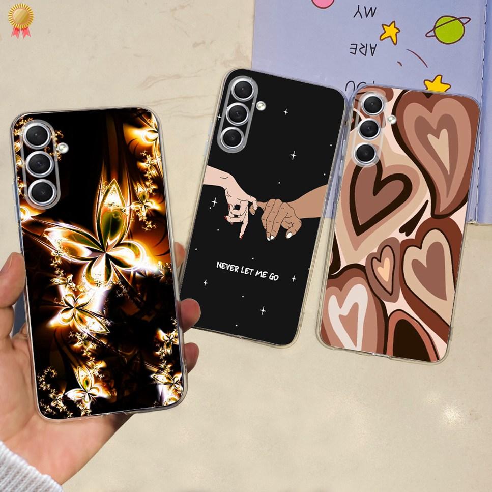 Case For Samsung F54 5G Back Cover Glitters Fashion Cat Wolf Soft Silicon Bumper For Samsung Galaxy F54 5G F546B Phone Case Capa