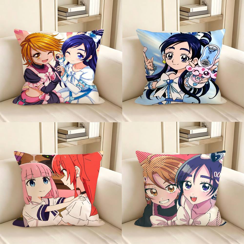 1pc Futari Wa Pillow Case Fashion Square Pillowcase Bedroom Sofa Room Ins Decoration Leisure