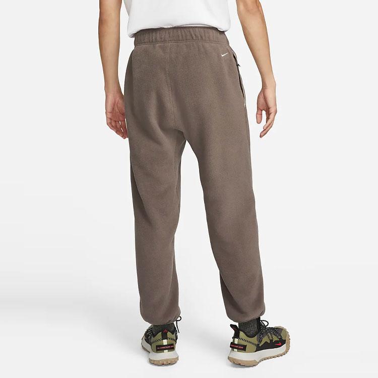 Nike ACG Polartec Wolf Tree Logo Elastic Cuff Mid-Waist Knit Joggers Men Bottoms Grey-Brown CV0659-004