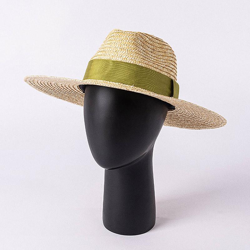 2023 New Handmade Summer Hats for Women Wide Brim Panama Sun Hats Ribbon Band Straw Fedora Hat Kentucky Derby Holiday Beach Hat