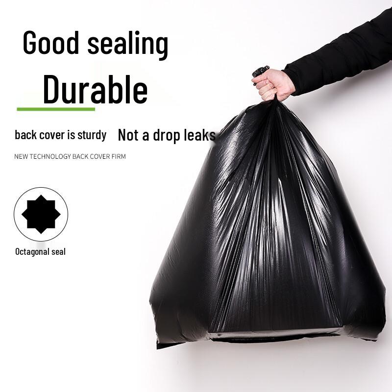 Black Heavy-Duty Large Disposable Trash Bags